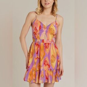 En Crème Printed Sleeveless Mini Dress